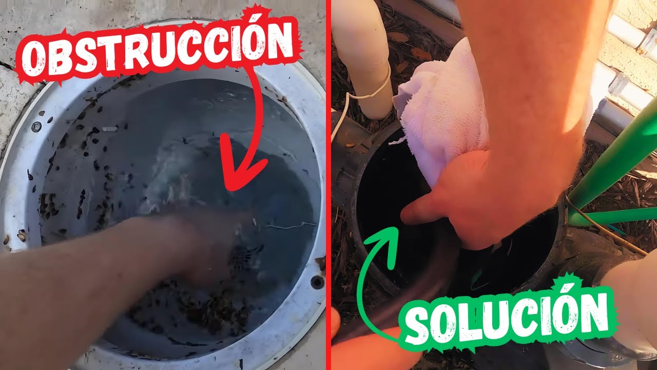Cómo DESTAPAR un skimmer de piscina con un trapo y manguera – Método Fácil