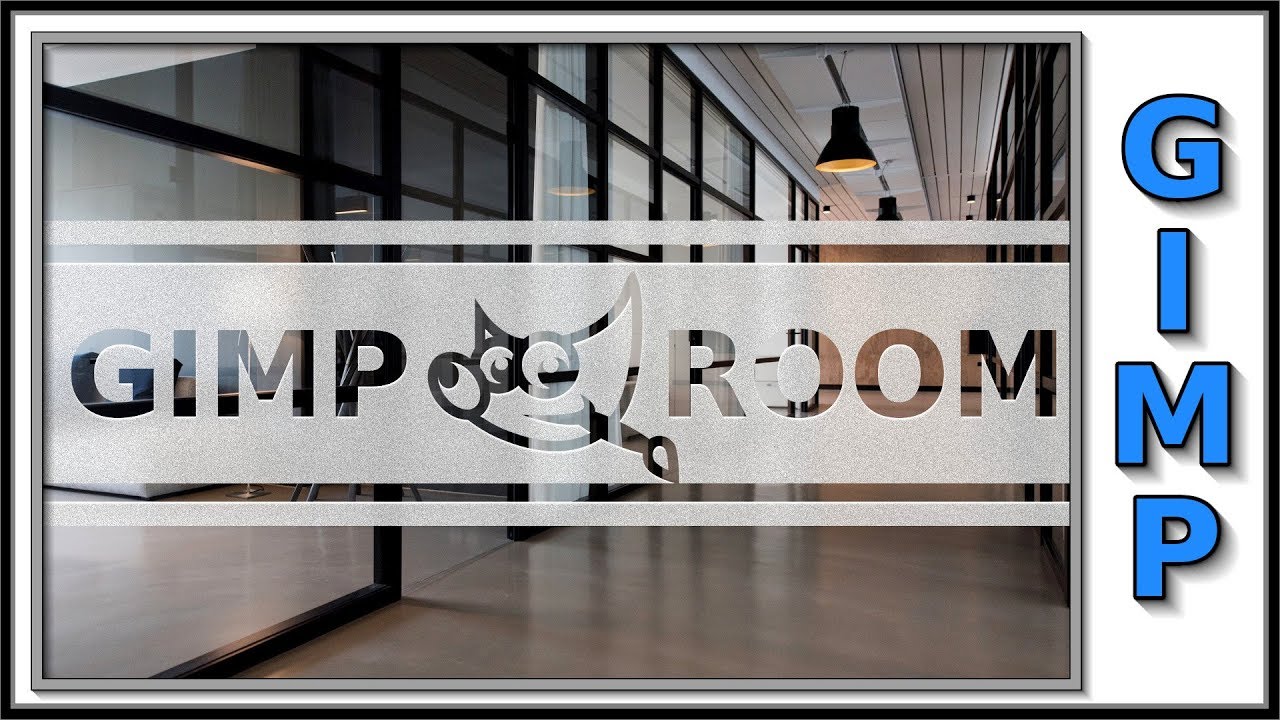 Gimp: Text on Frosted Glass.