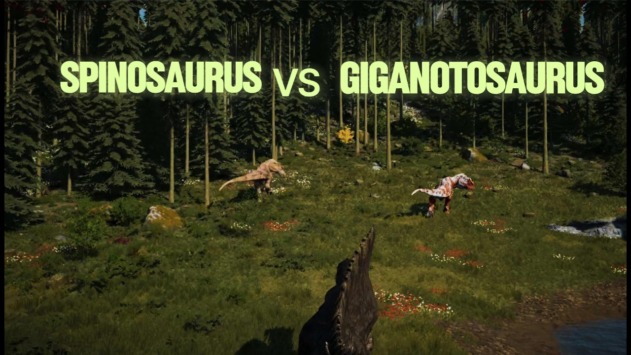 SPINOSAURUS VS GIGANOTOSAURUS  #dinosaur #gaming #shortsvideo #shorts #shortvideo