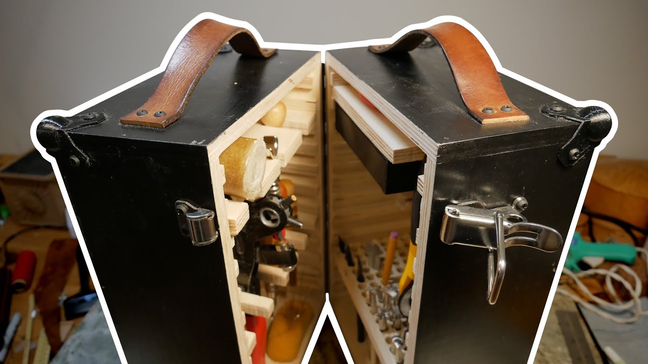 THE ULTIMATE LEATHER WORKING TOOLBOX // DIY Woodworking Project