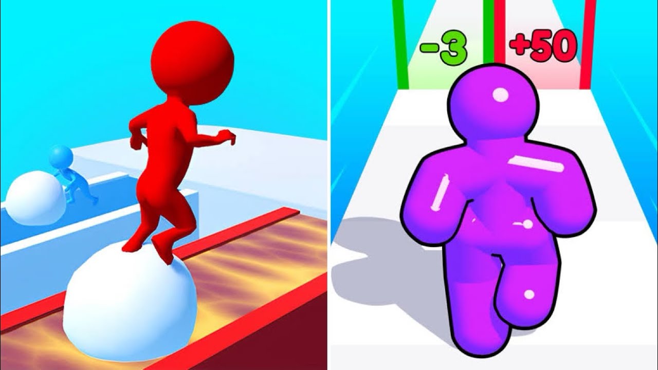 Looking Good Snow Race Vs Tall Man Run 🟩🟢🟩New Levels Walkthrough Gameplay