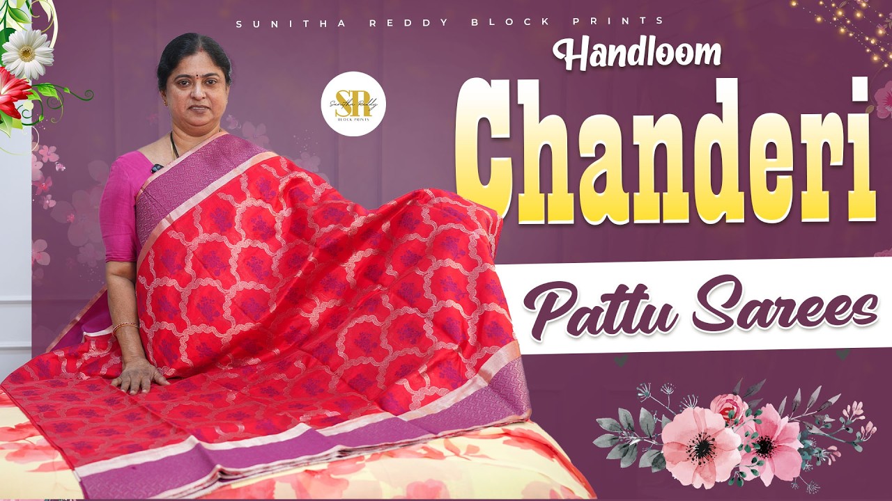 Chanderi Pattu Sarees New Designs | Wedding & Party Collection | Jejis Vlogs