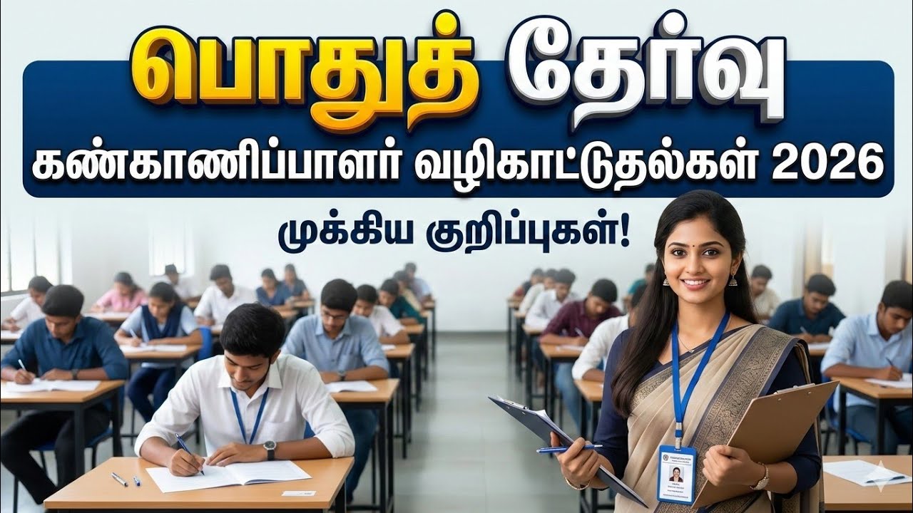 10th 12th பொதுத் தேர்வு 2026 கண்காணிப்பாளர்களுக்கான முக்கிய வழிகாட்டுதல்கள்!| Invigilator Guidelines