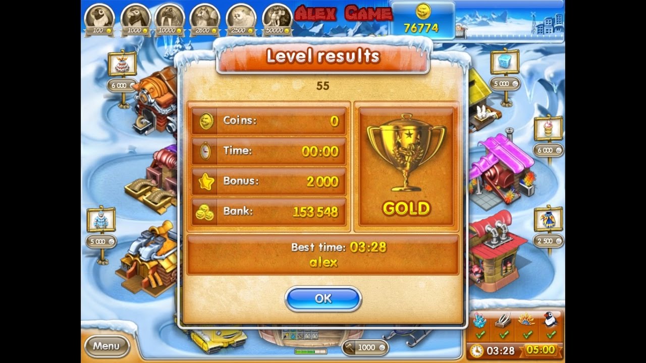 Farm Frenzy 3 Ice Age (level 55) only GOLD Веселая ферма 3 Ледниковый период (уровень 55) Золото