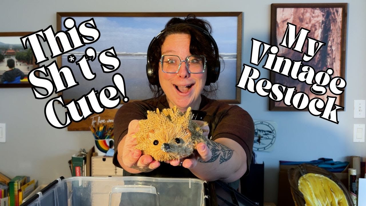 Wow, this stuff is freaking CUTE! | January Vintage Booth Restock Video