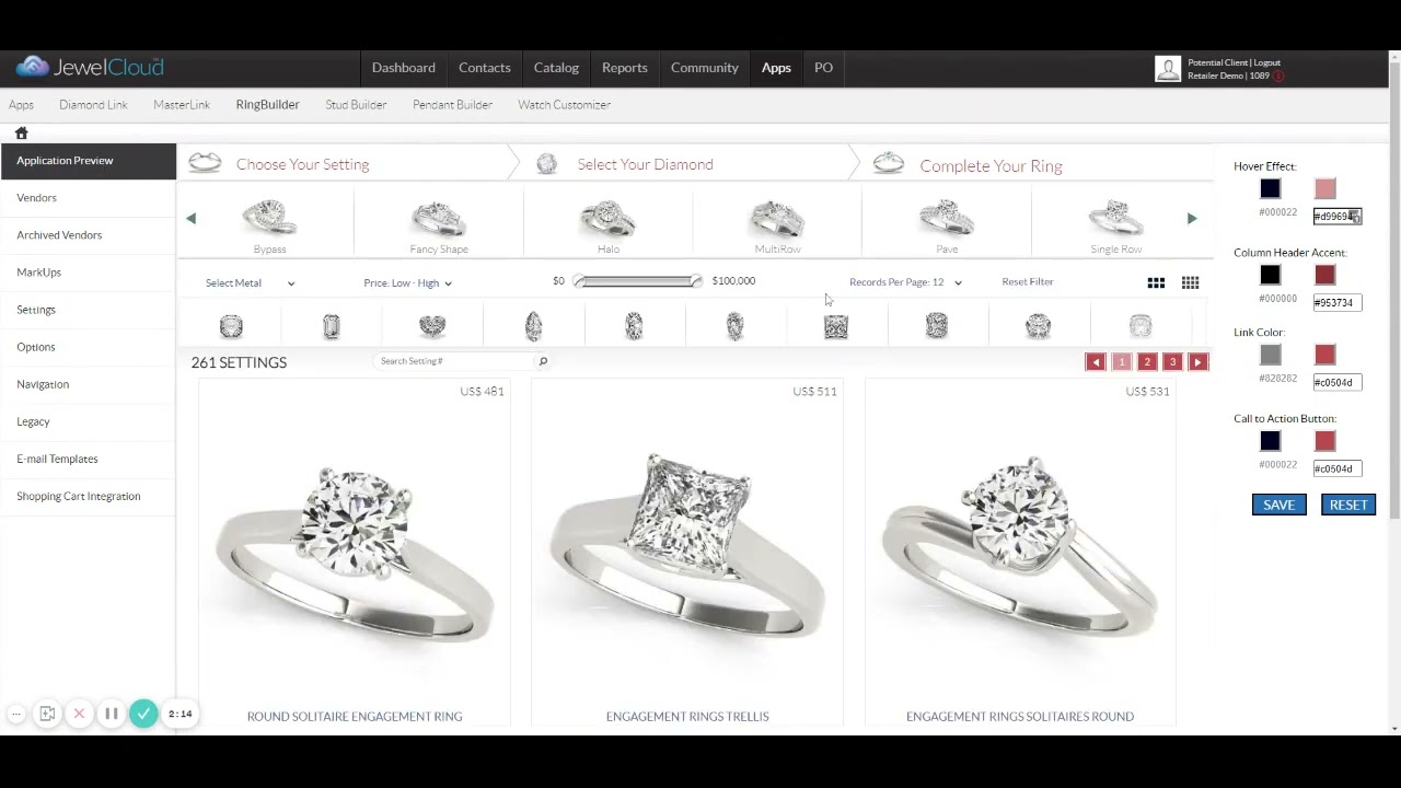 JewelCloud RingBuilder Training