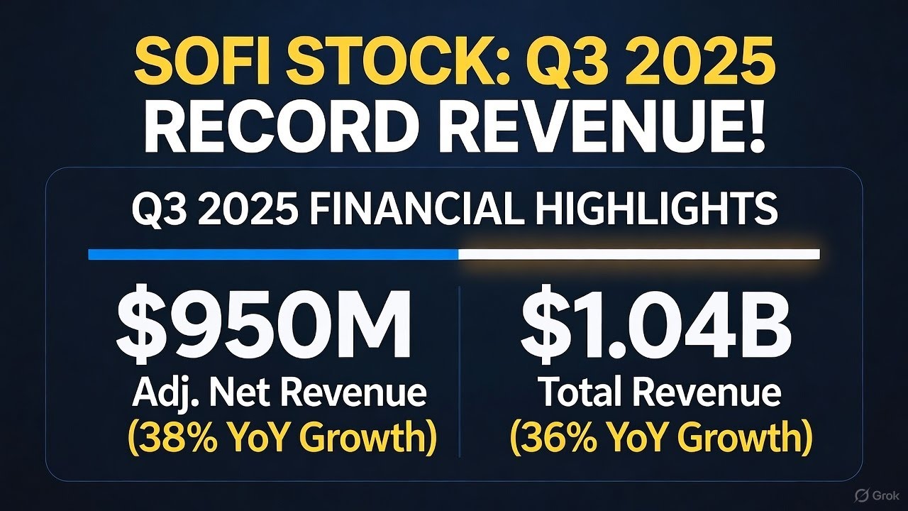SOFI Stock Q3 2025: Record $950 Million Adjusted Revenue & $139 Million Net Income