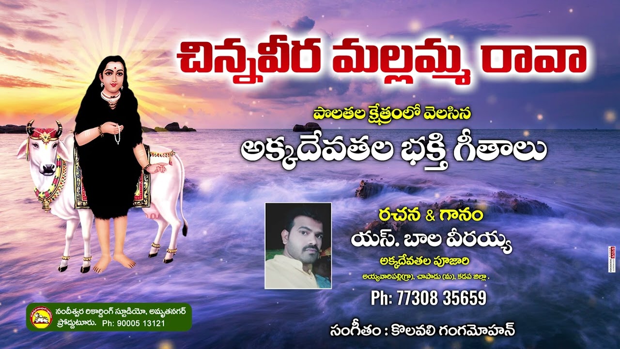చిన్నవీర మల్లమ్మ రావా మా కన్నతల్లి రావా | యస్. బాల వీరయ్య , అక్కదేవతల పూజారి | Akkadevathala Songs