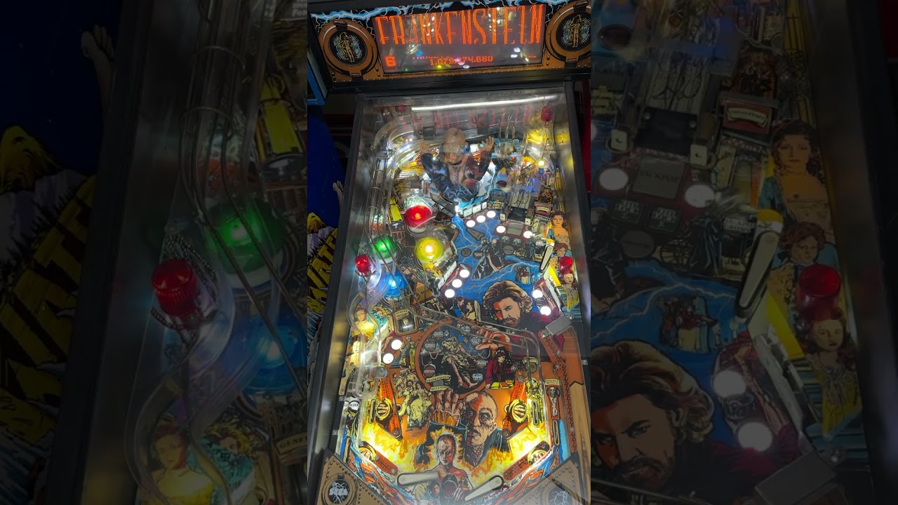 Play testing a Frankenstein pinball