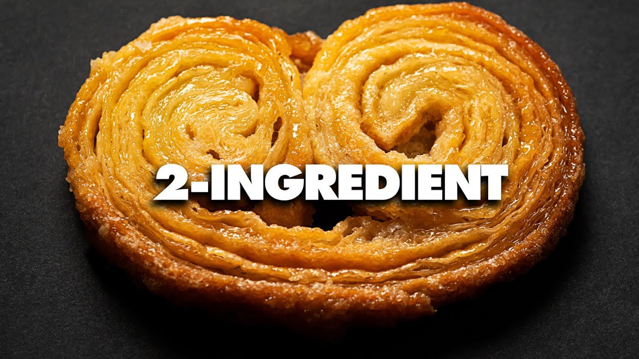 2-Ingredient Palmiers Cookies Recipe - How to Make Palmiers with Puff Pastry!