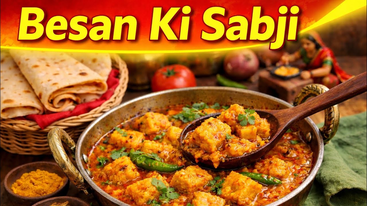 TASTY BESAN KI SABJI RECIPE AT HOME 😋MUST TRY ONCE🤩👌🏻#food#cooking#recipe#viralvideo#famous#growth  