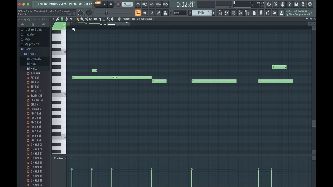 2Pac - Can't C Me (FL Studio Beat Construction Tutorial)