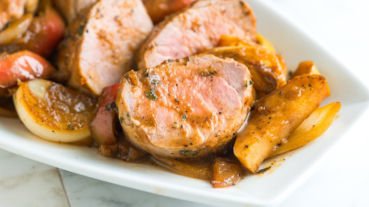 Baked Pork Tenderloin with Apples Recipe