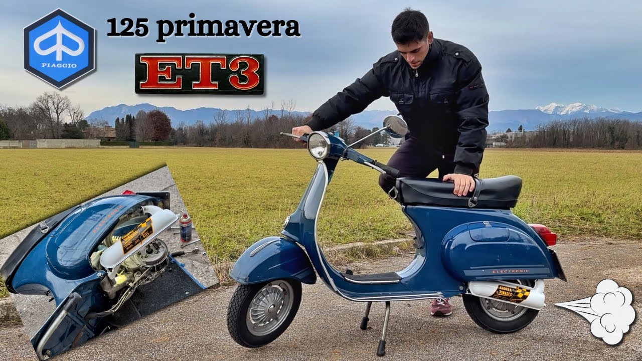 Una VESPA 125 primavera ET3 con la Pinasco in ceramica per... Natale 🎄 🥰
