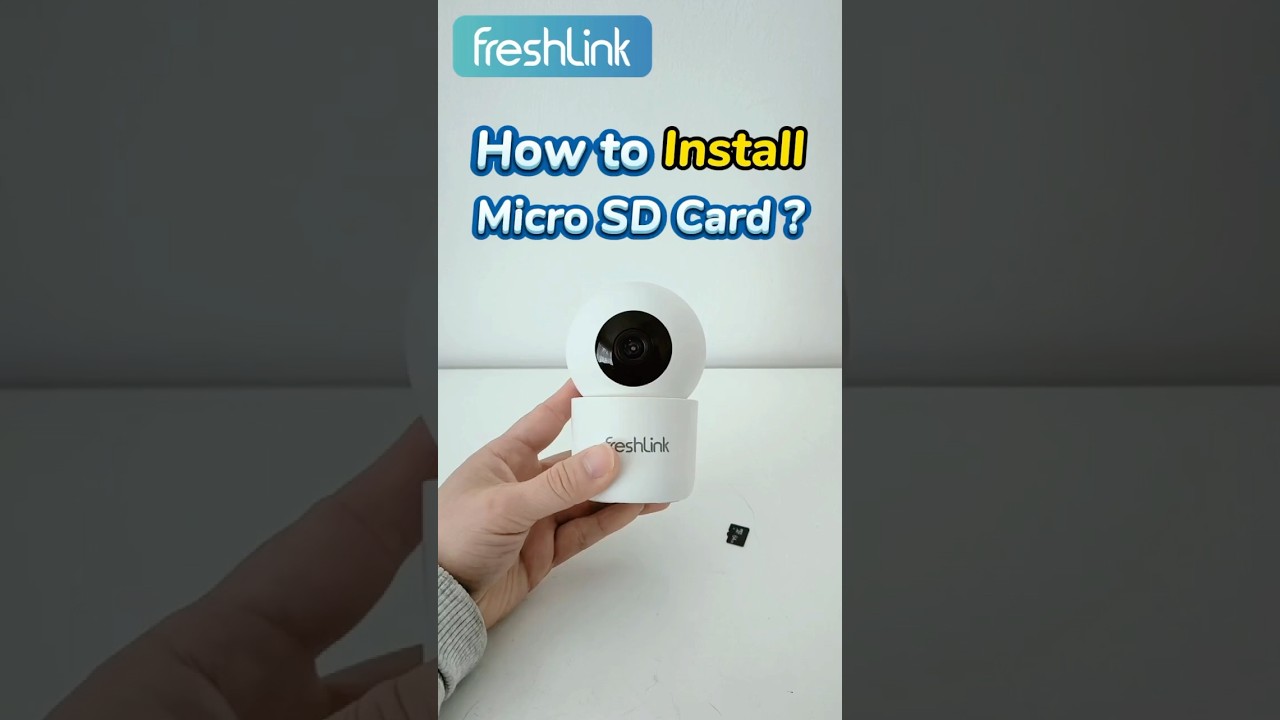 How to insert the SD card for Freshlink Security Camera?