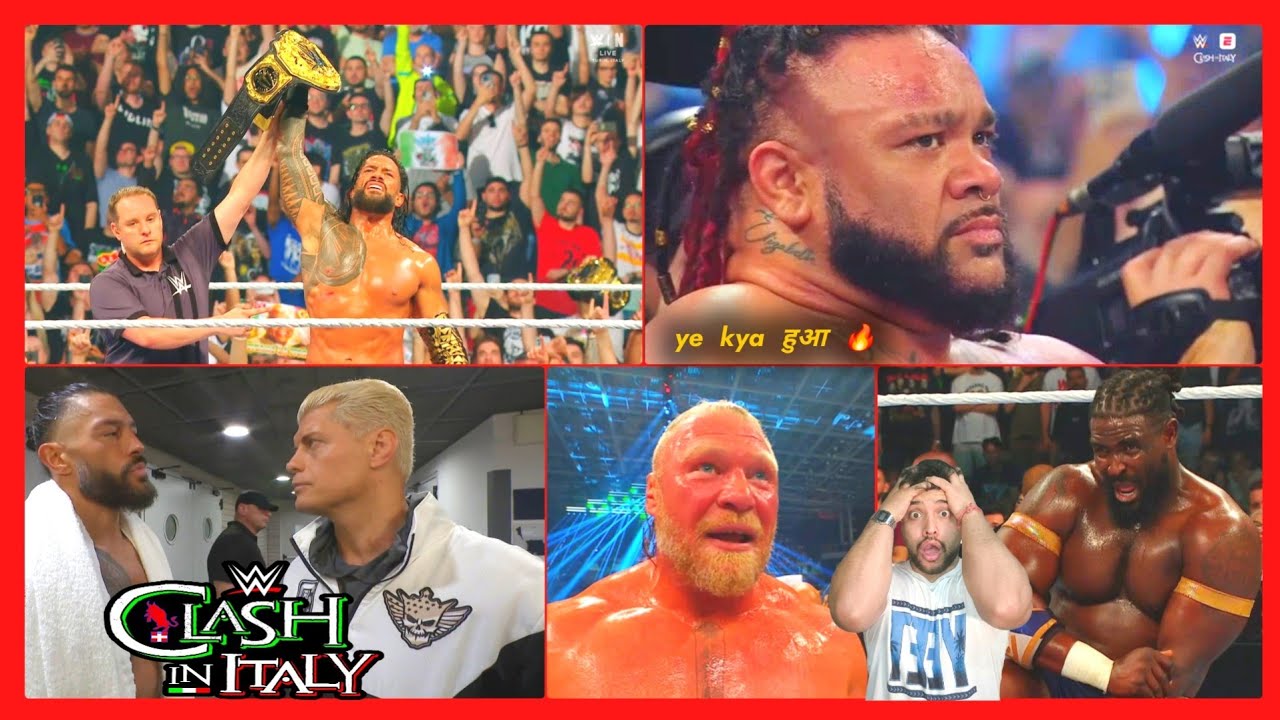 Roman, Cody aur Jacob?! 😳 Roman JEETA, Cody Faceoff 🔥 Brock Hits 7 F5s | Clash in Italy 2026 RESULTS
