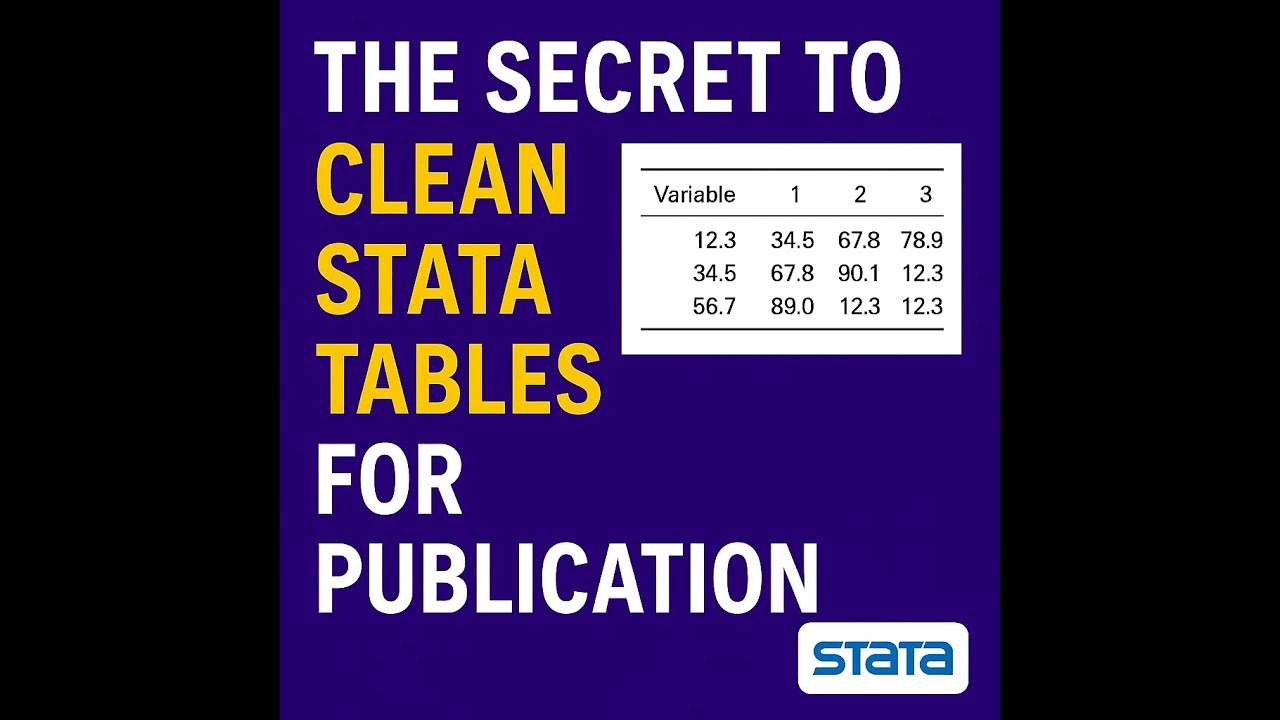 How to Create Publication-Ready Tables in STATA