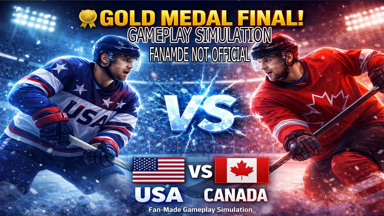 🏒 USA vs Canada | Gold Medal Final 🥇 Ice Hockey Gameplay Simulation