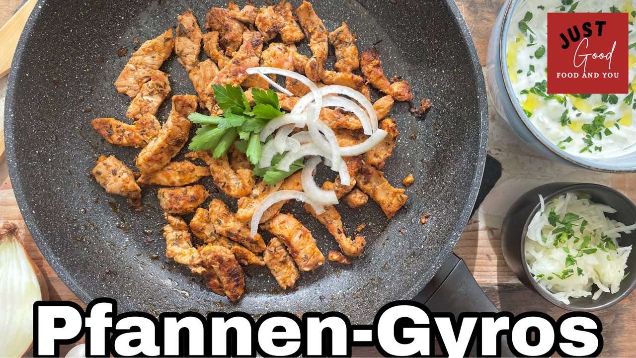 Einfaches  und leckeres Pfannen-Gyros mit Tzatziki