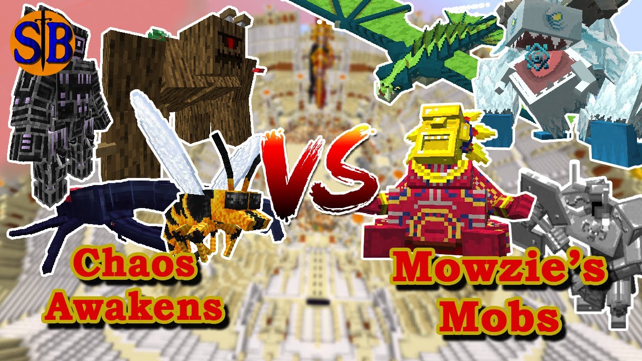 Chaos Awakens vs Mowzie's Mobs | Full Mod Battle | Minecraft Mob Battle