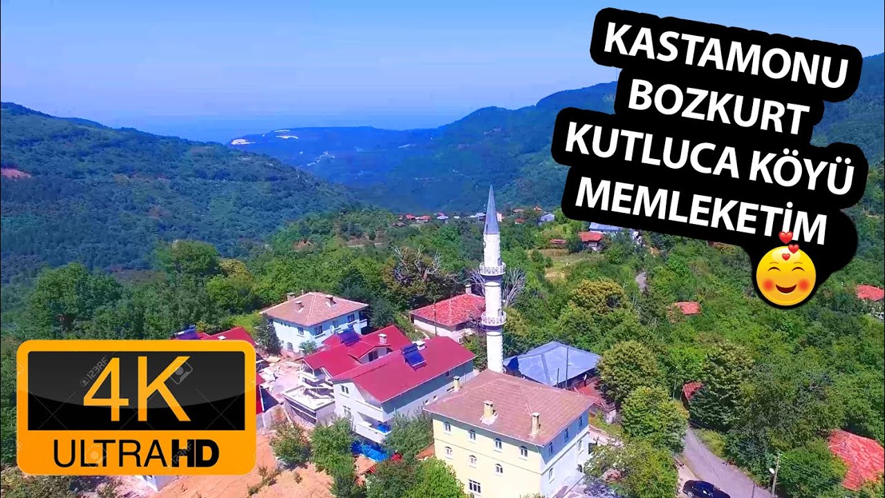 Kastamonu Bozkurt Kutluca Köyü Tanıtım Videosu 4K Drone Çekimi