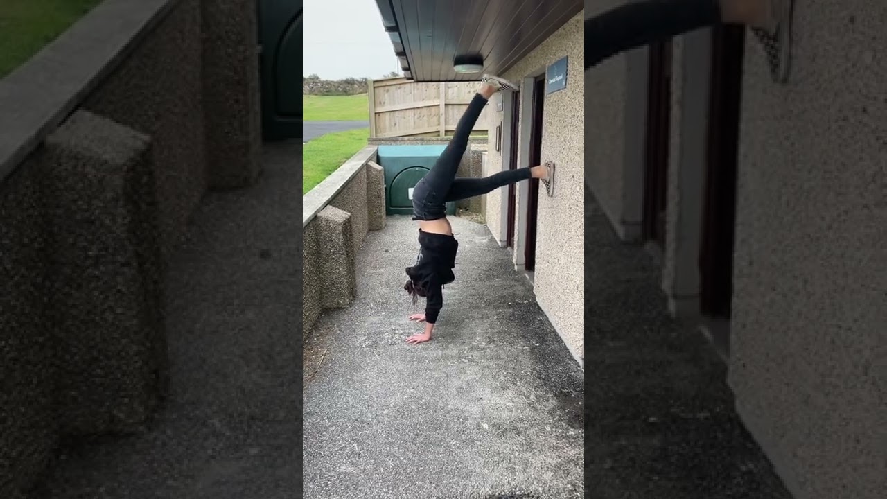 Handstand practice: L-position