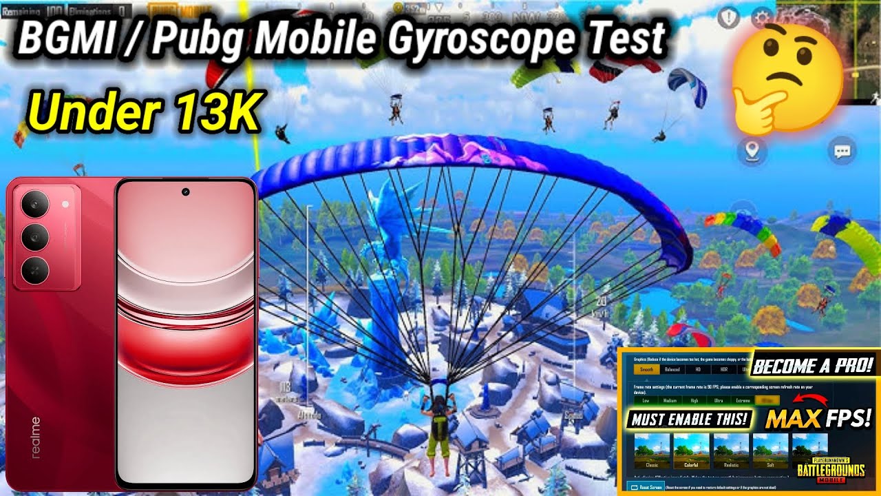 Realme 14X 5G BGMI Gyroscope Test | Realme 14X 5G BGMI Graphics Test | Realme 14X 5G Pubg Test