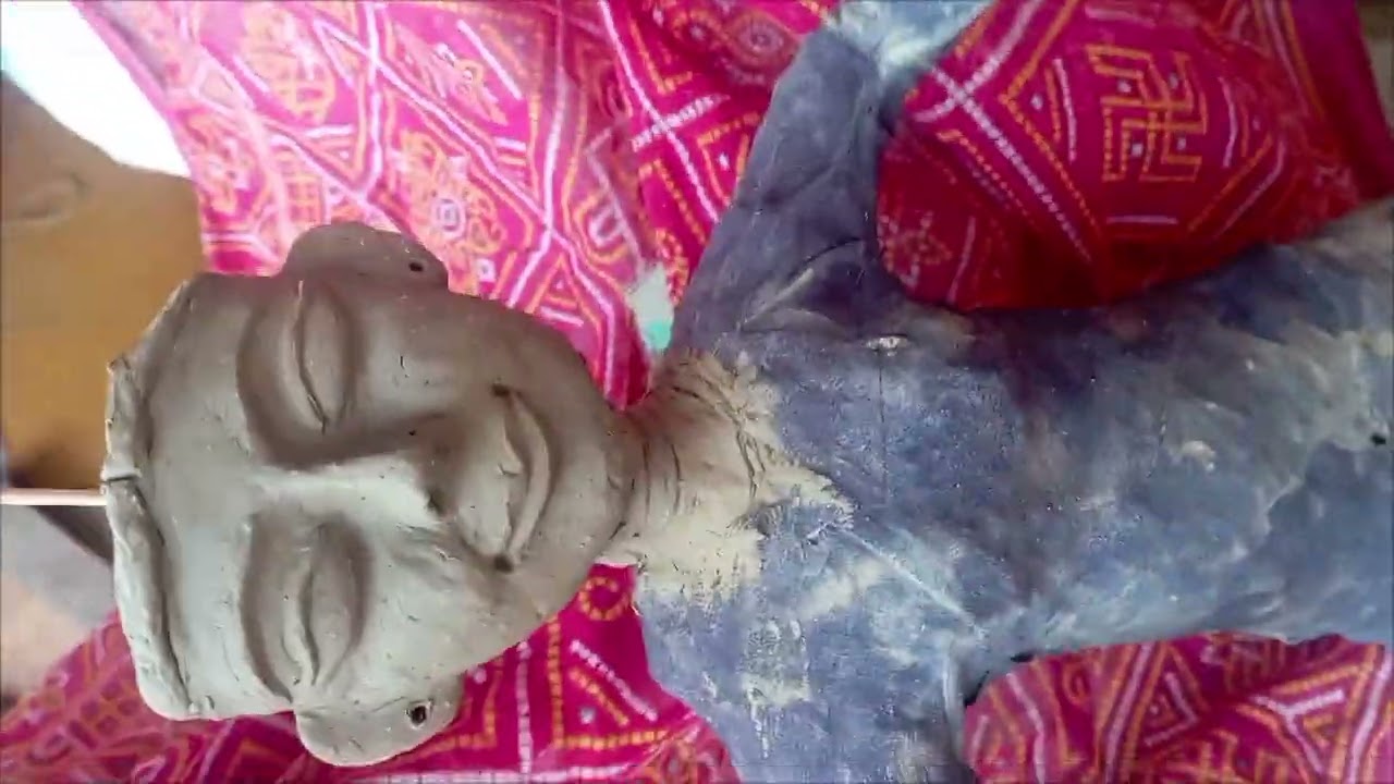 Saraswati murti making # homemade clay # part-1 आसान तरीका