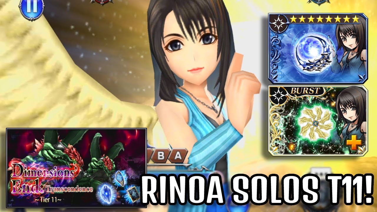 Rinoa SOLOS Tier 11! Dimensions' End Transcendence Tier 11 Reckoning! Rinoa FR BT+ Showcase! [DFFOO]