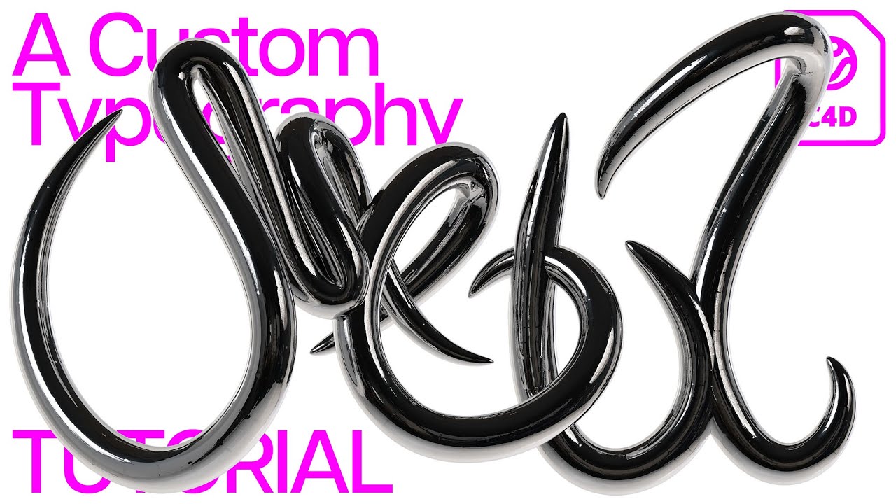 3D CHROME TYPOGRAPHY TUTORIAL | using Cinema4D #graphicdesign #cinema4d #3dtypography