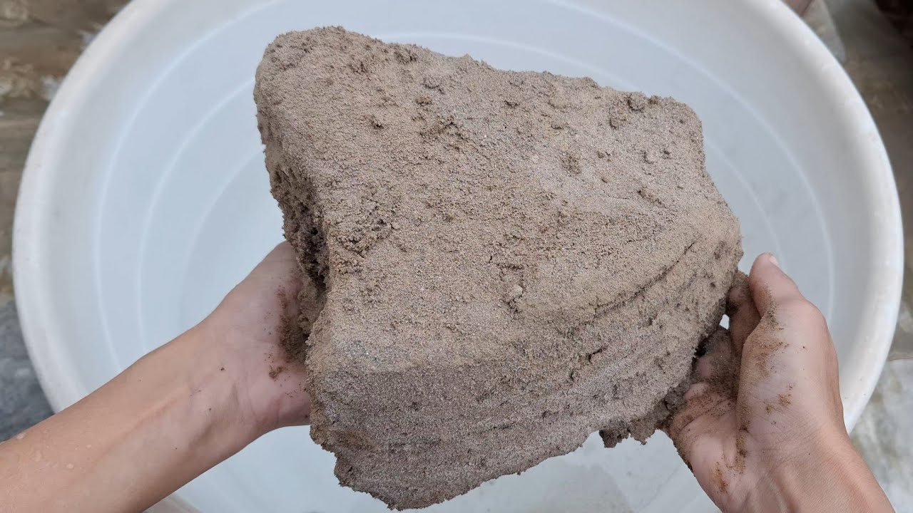 New video Mud sand water crumbling satisfying