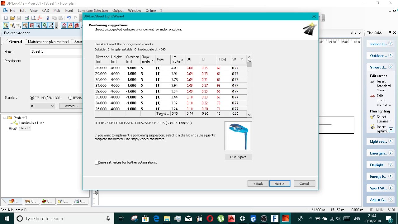 STREET LIGHTING DIALUX AND CAD