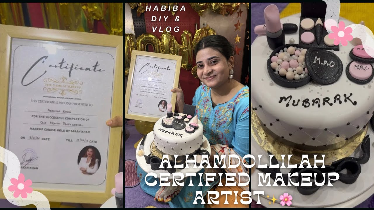Alhamdollilah certified makeup artist 💕🌸✨ #habibadiyvlog #familyvlog #youtube #viralvideo #vlog ✨✨🌸