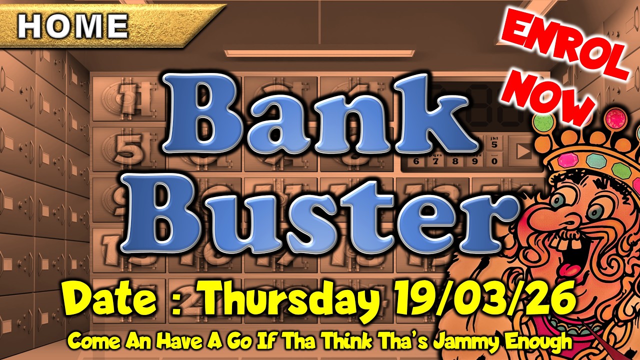 ● LIVE : BANK BUSTER Viewer Contest - Come Have A Go If Ya Think Ya Jammy Enough (Vert 19/03/26)