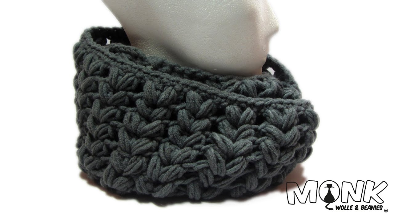 Loop häkeln mit v- Puff stitch - Büschelmaschen