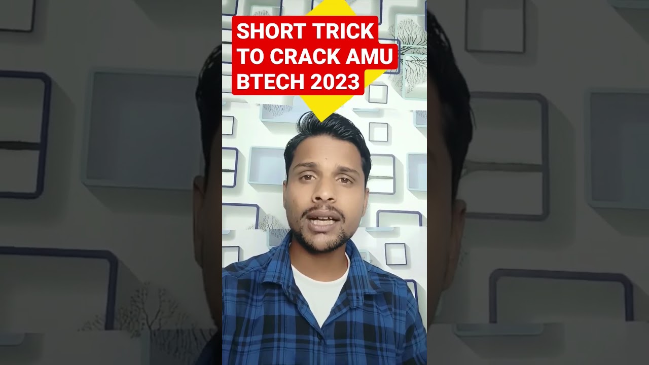 short trick to crack amu btech 2023|amueee fulll crash course|tips for amu btech|tips for amueee
