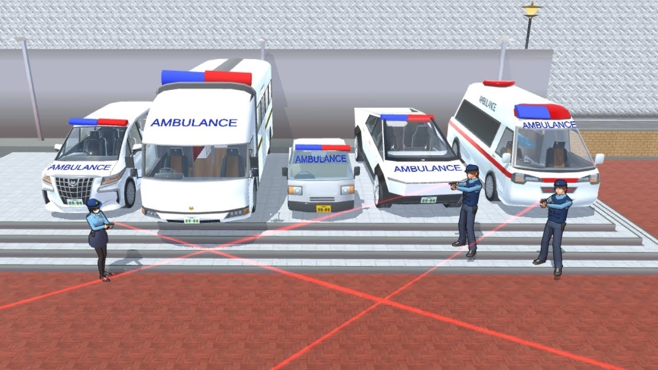 Collect all Indonesian Ambulance Cars 🚑 at Park 🏞️🌄 Sakura School Simulator 