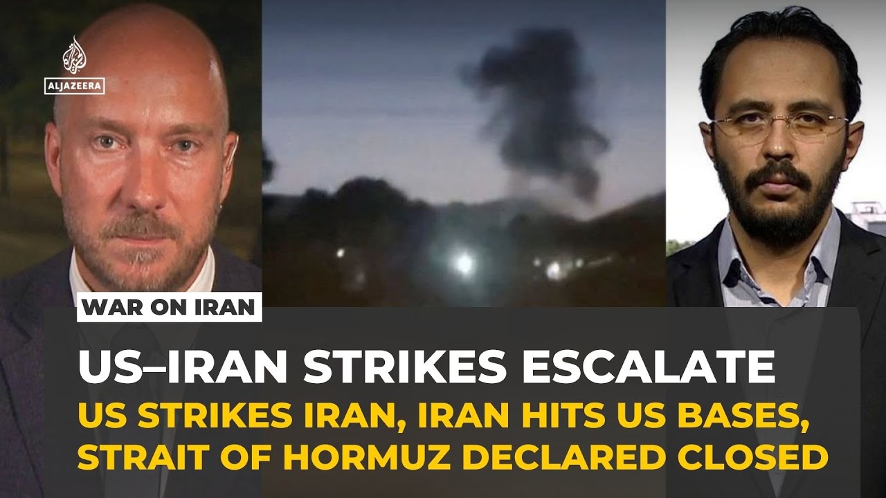 US strikes Iran as Tehran hits US bases across region and closes Strait of Hormuz