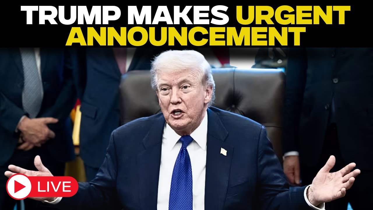 Donald Trump LIVE: US President Trump Makes Urgent Announcement | Trump's Big Speech LIVE | US News