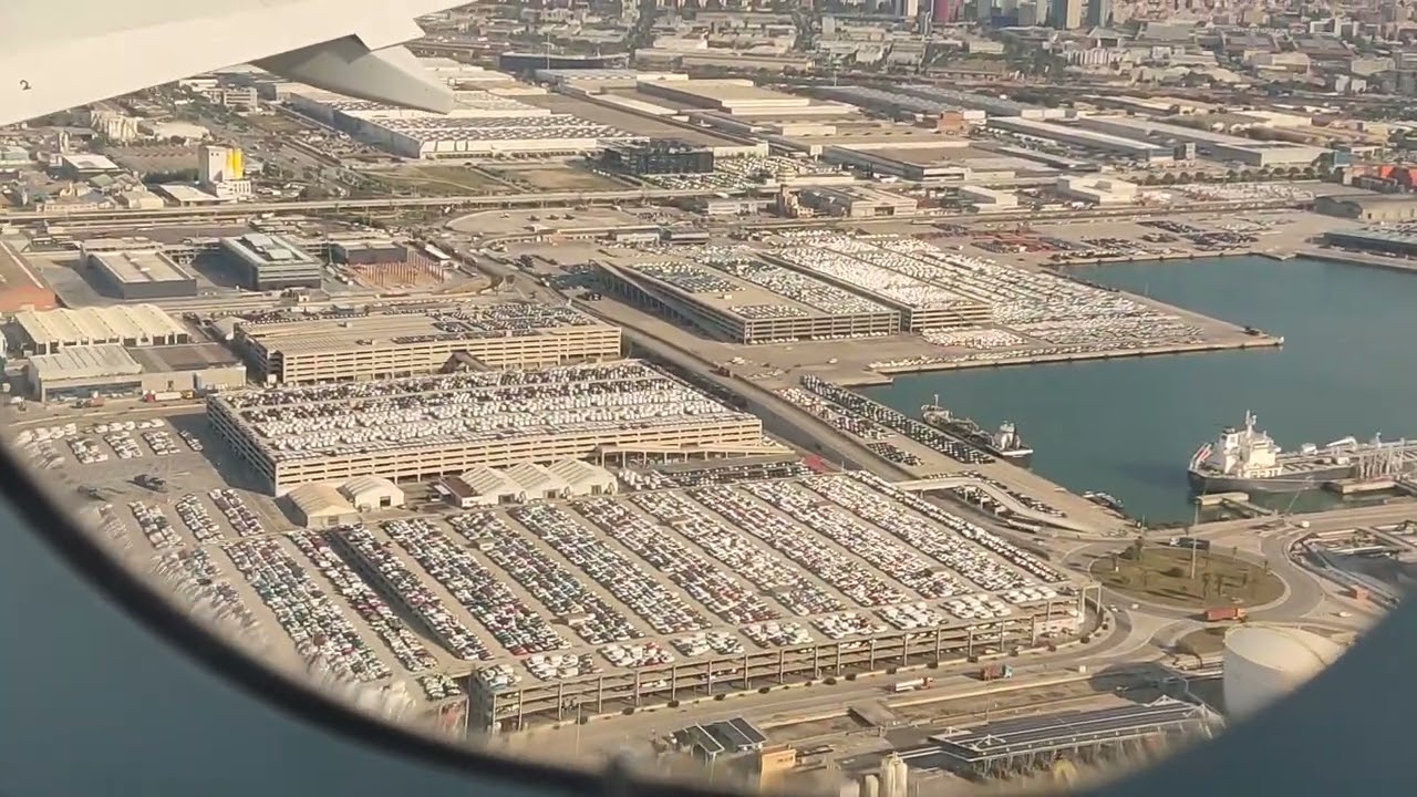 Aterrizaje en Barcelona. Aeropuerto El Prat. Junio de 2024.