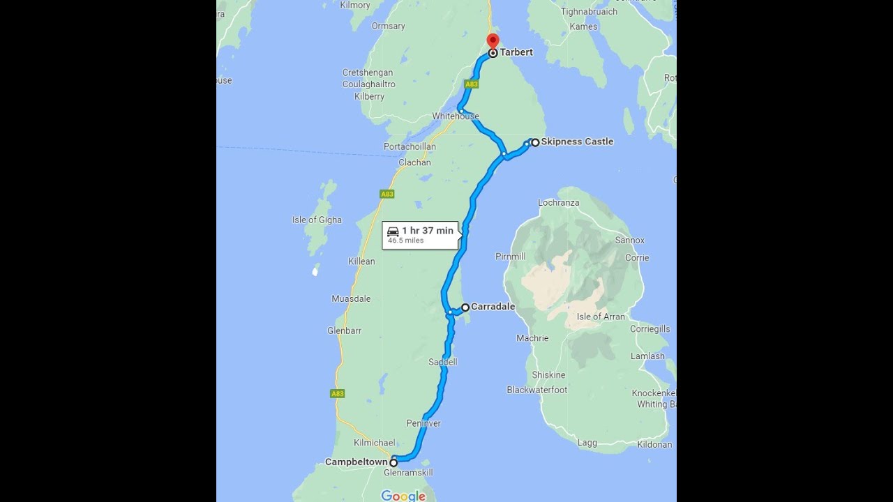 The Kintyre 66 - Part  2 - Campbeltown to Tarbert via Carradale, Argyll,  Scotland