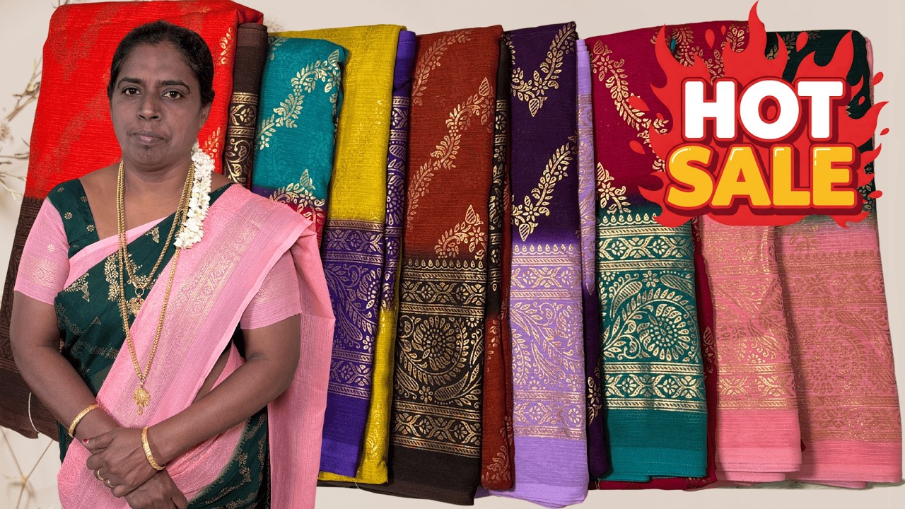 Trend Oh Trend🔥Just Rs.399 Necklace Gold Foil Dual Color Saree🔥Hurry Up
