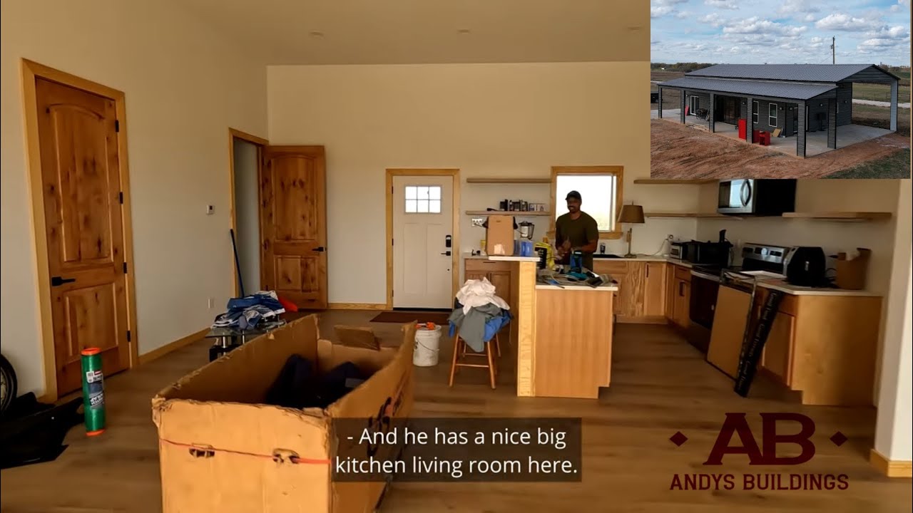 Vlog #5- Customer Moves in! I helped design this barndominium with Wraparound Porch
