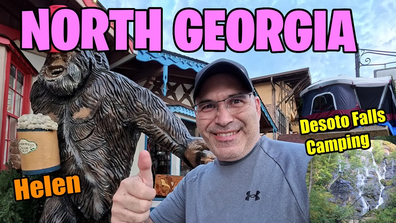 🇺🇸 NORTH GEORGIA CAMPING AND EXPLORATION - DESOTO FALLS - HELEN - PT 1 #georgia #camping  #waterfall