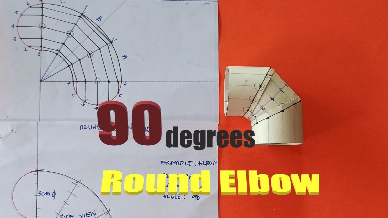 ROUND ELBOW 90°  | How to make/fabricate it? Sheet Metal Fabrication : English Subtitle
