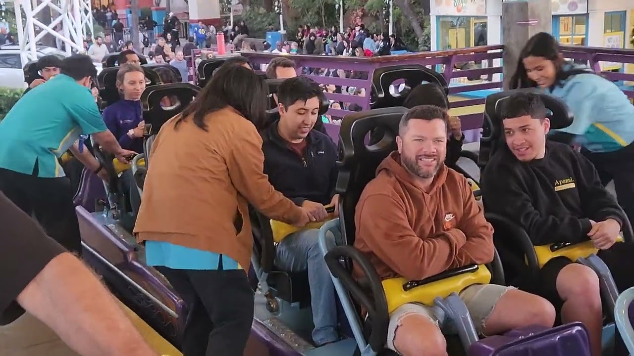 [4K] Xcelerator Coaster Station Operations, Upper Off-Ride, catch car return Knott's Berry Farm 2023