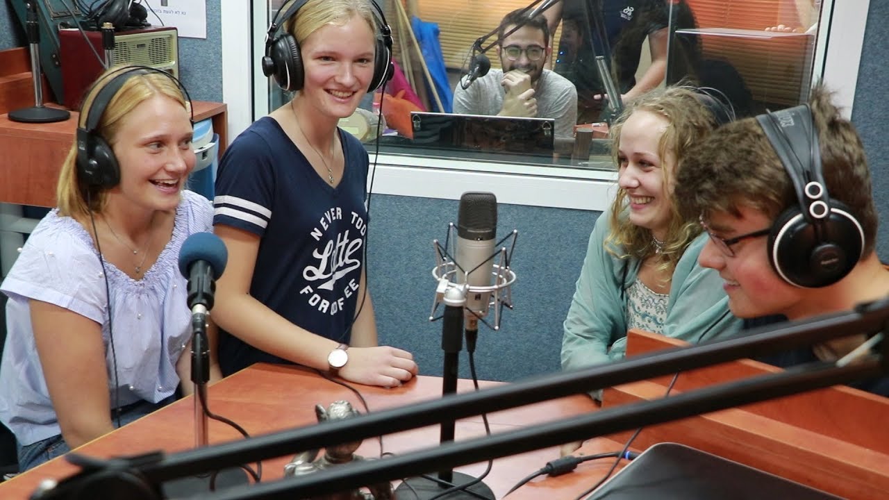 A delegation of students from Germany visiting  bgfm radio station