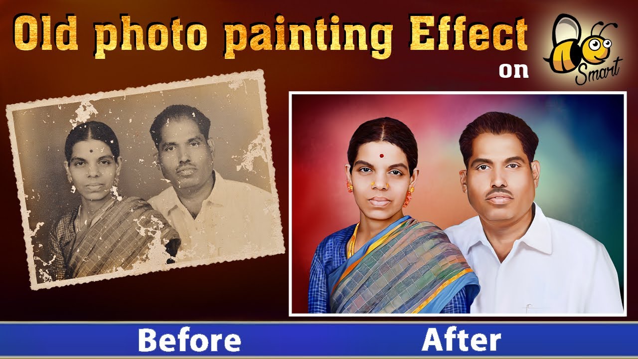 Old photo painting effect