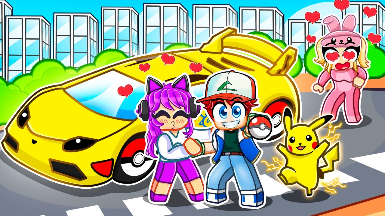 Rizzing Girls With THE NEW $10,000,000 POKEMON CAR in Roblox Driving Empire…