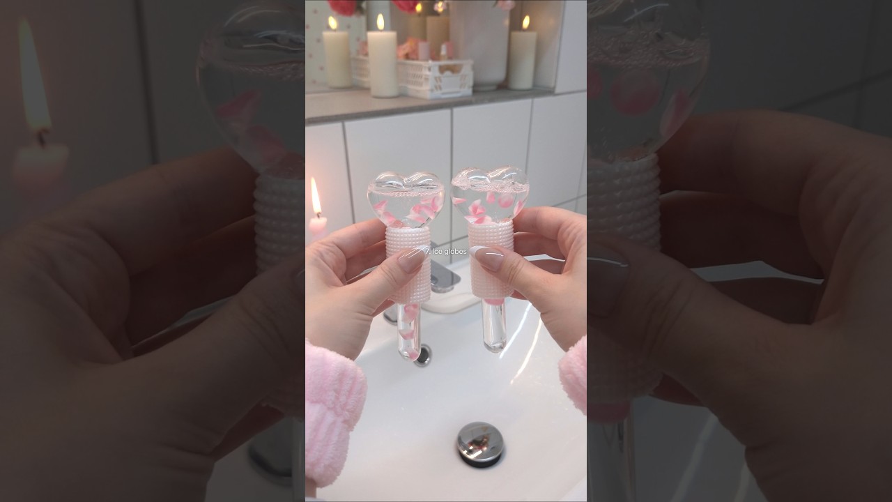 9 step skincare routine💖#skincare #aesthetic #shorts #viral #satisfying #asmr #pink #skincareroutine